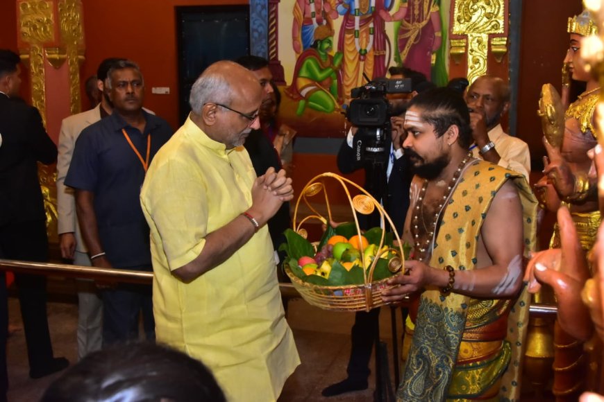 சீதா அம்மன் ஆலயத்தில் இந்திய துணை ஜனாதிபதி ராதாகிருஷ்ணன் வழிபாடு